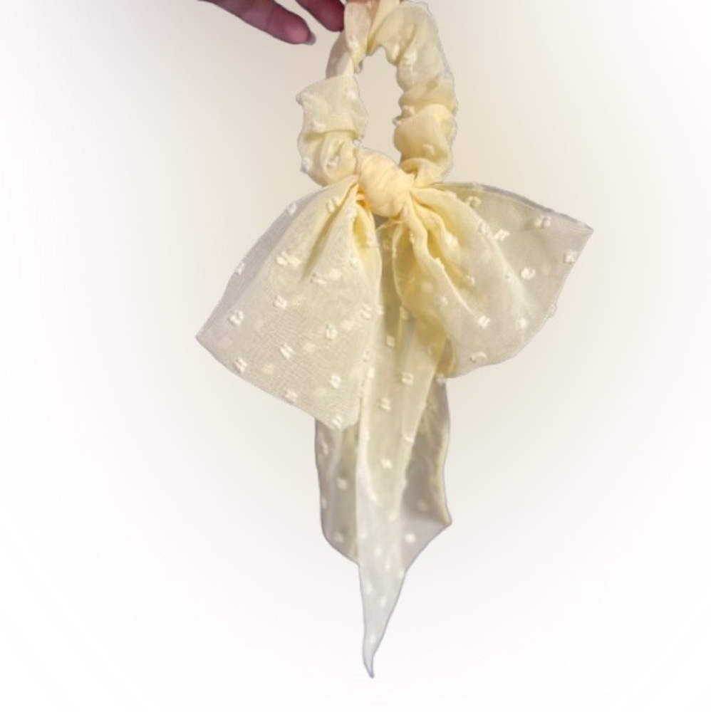 Yellow Bow Scrunchie